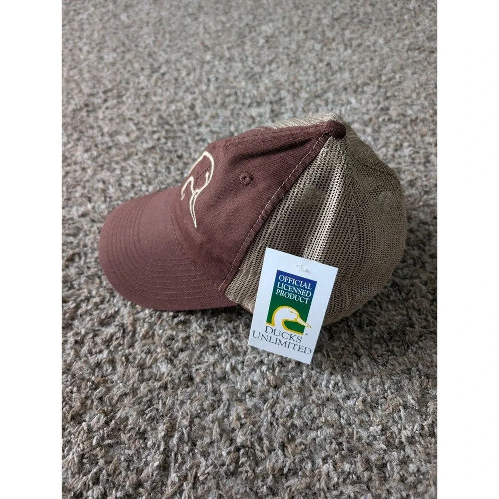 Ducks Unlimited DU Hat Cap New  Canvas Mesh Strap Back Hunter Trucker Outdoors